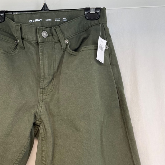 Old Navy Straight Built-in Flex Green Denim Pants Men’s Size 29x32 – New Tag - Picture 11 of 13